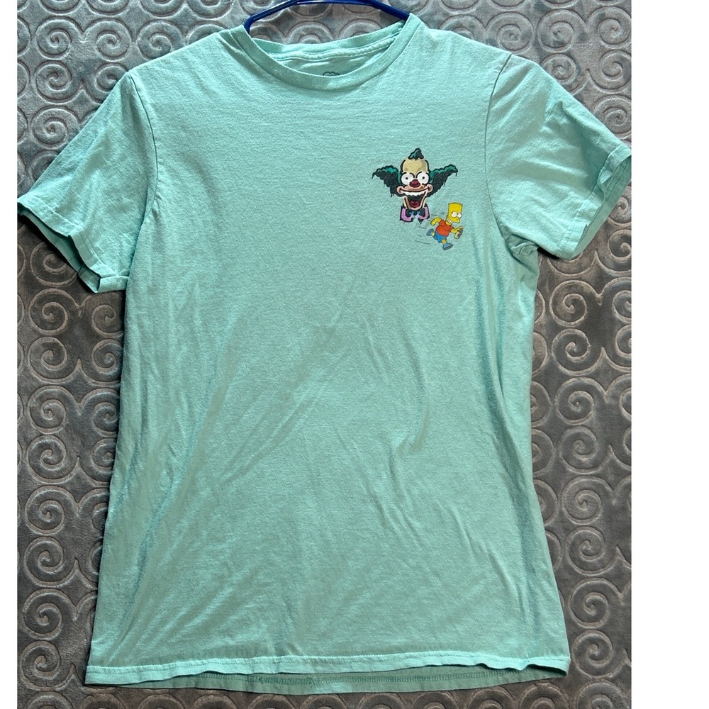 The Simpsons Krusty Bart Graphic T-Shirt Mens Small‎ Cartoon Character
